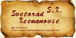 Svetorad Kecmanović vizit kartica